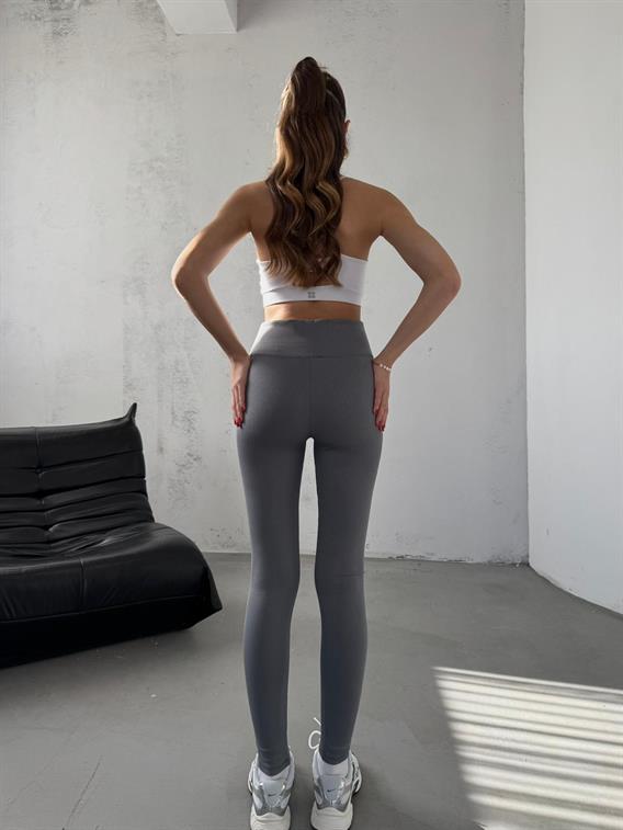 Rivva Süper Yüksek Bel Fitilli  Antrasit Tayt