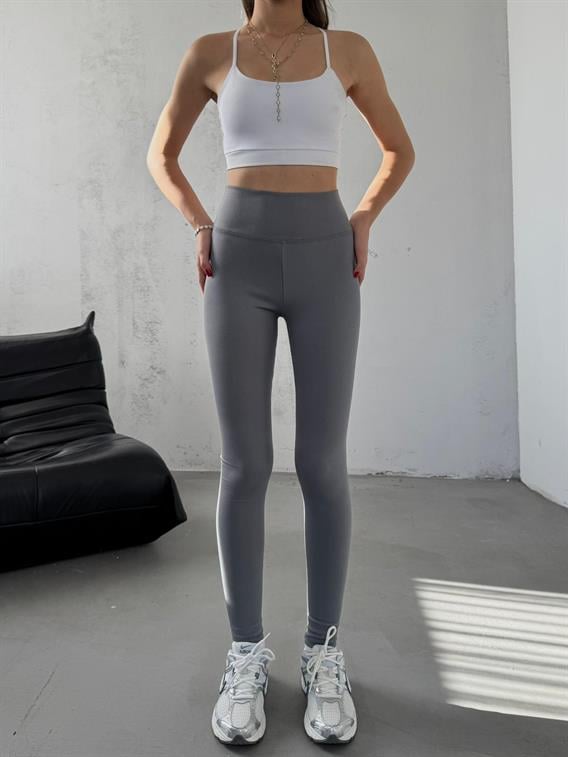 Rivva Süper Yüksek Bel Fitilli  Antrasit Tayt