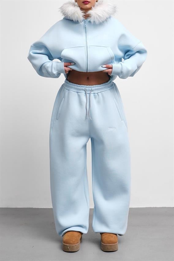 THEOW Oversize Bebe Mavi Lastik Paça Tek Alt