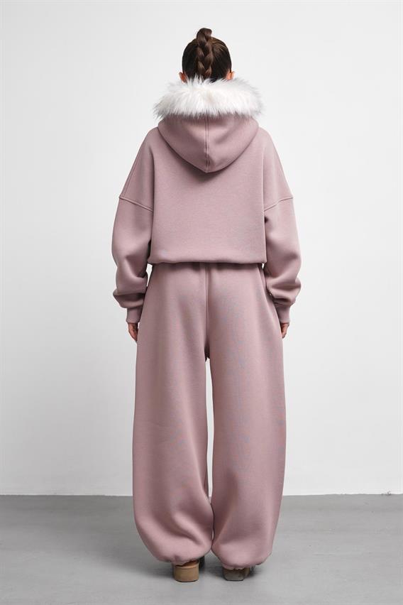 THEOW Oversize Menekşe Lastik Paça Tek Alt