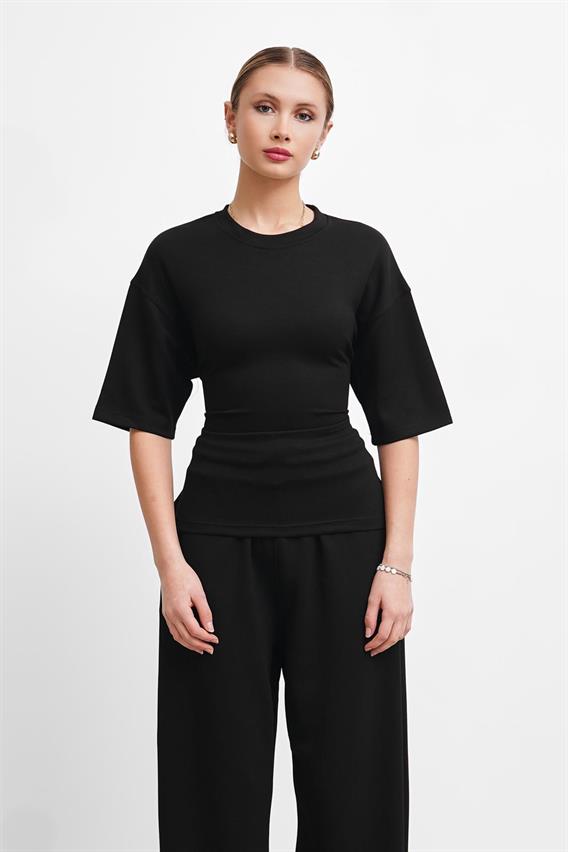 THEOW Willow Belden Bağlama Detay Modal Siyah Takım 