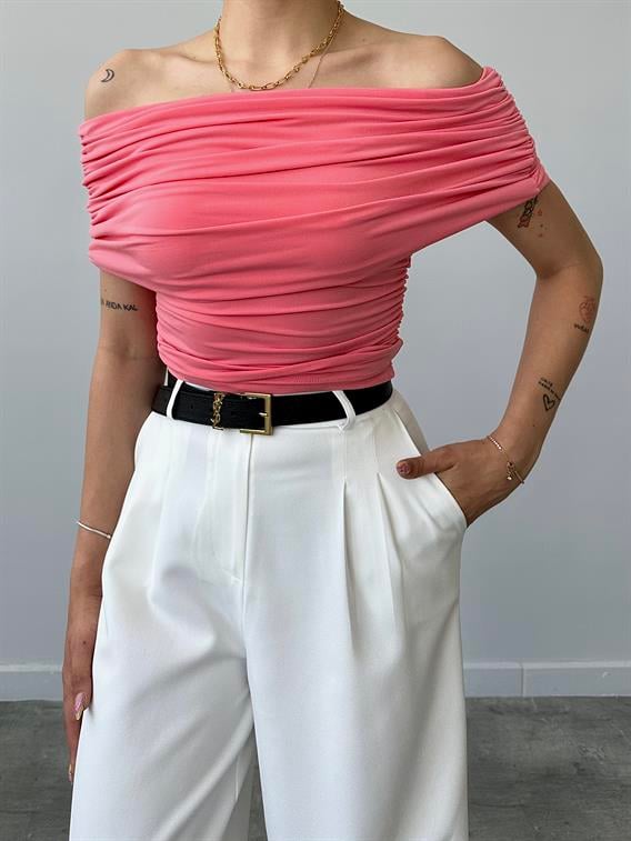 Vanni Somon Modanna Yaka Straplez Bluz  