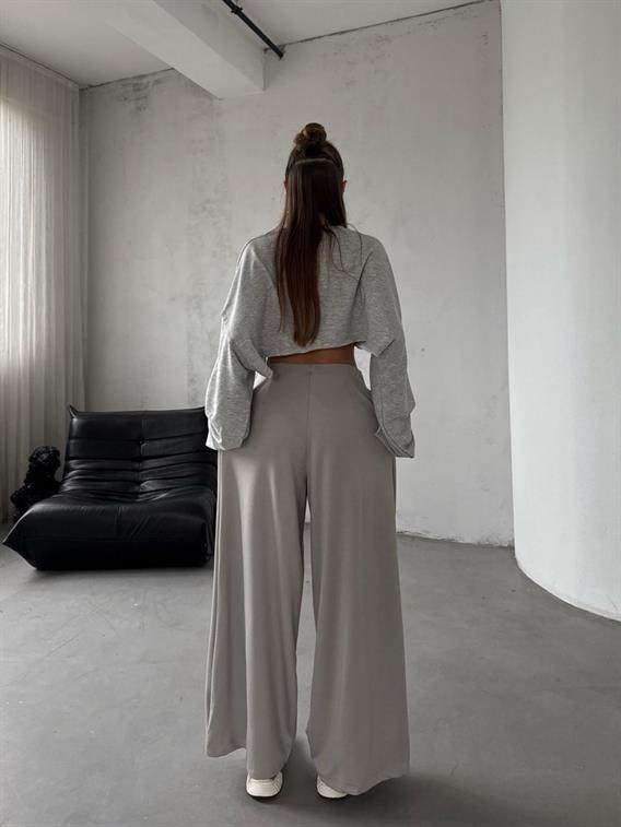 Yoyo Vizon Pileli Oysh Modal Palazzo Pantolon