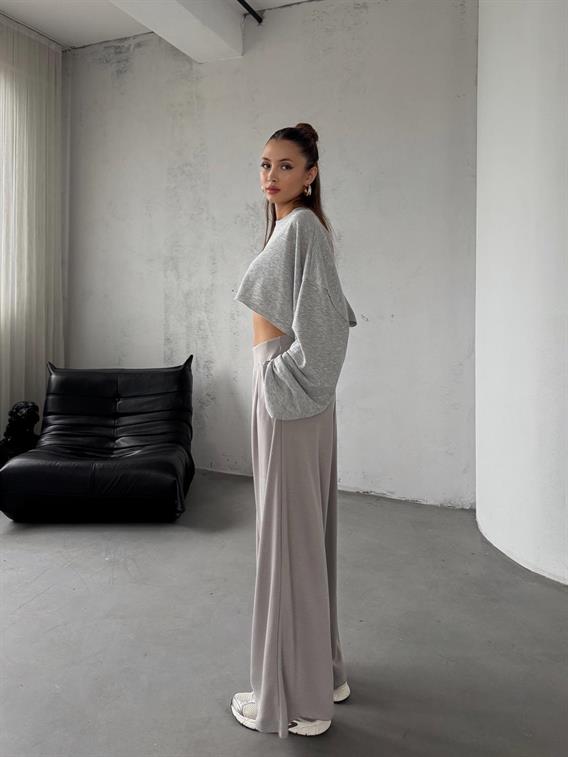 Yoyo Vizon Pileli Oysh Modal Palazzo Pantolon