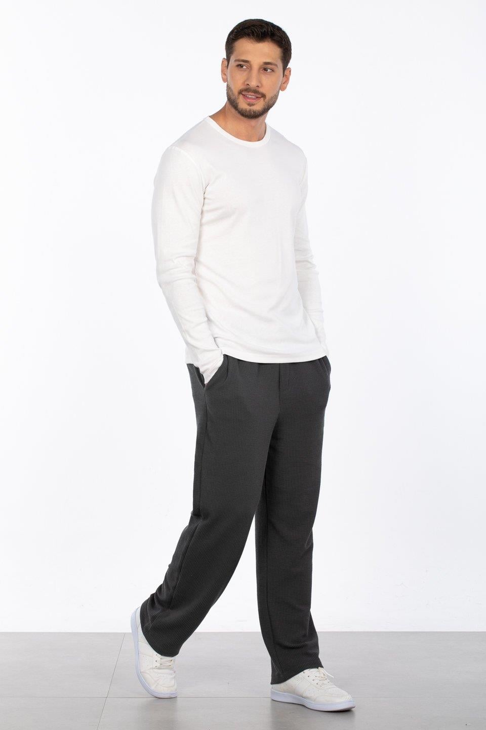 Bisiklet yaka sweatshirt-5074-1 - Ekru
