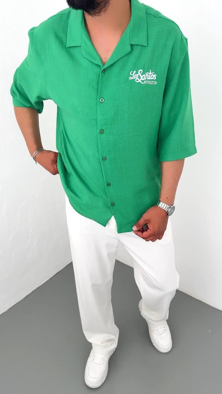 KETEN FAKİR KOL GÖMLEK-5059 - BENETTON