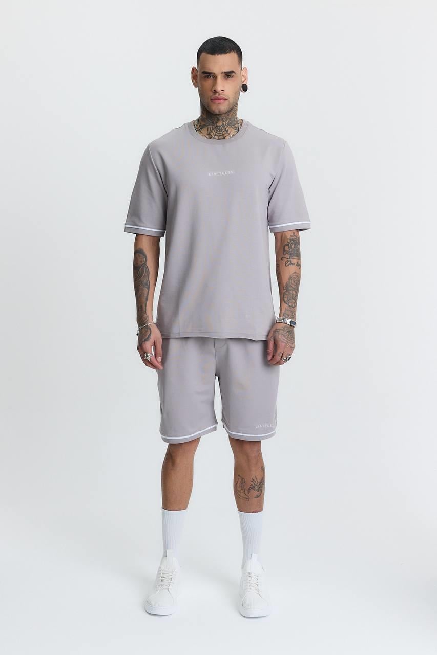 LMTLESS T-SHIRT-5013 - BOYALI GRİ