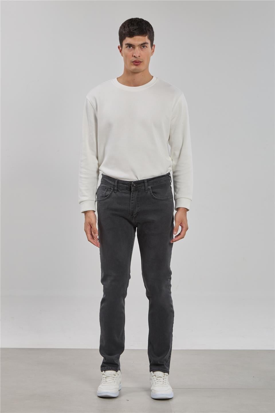 PABLO-Regular fit pantolon-5141 - Antrasit