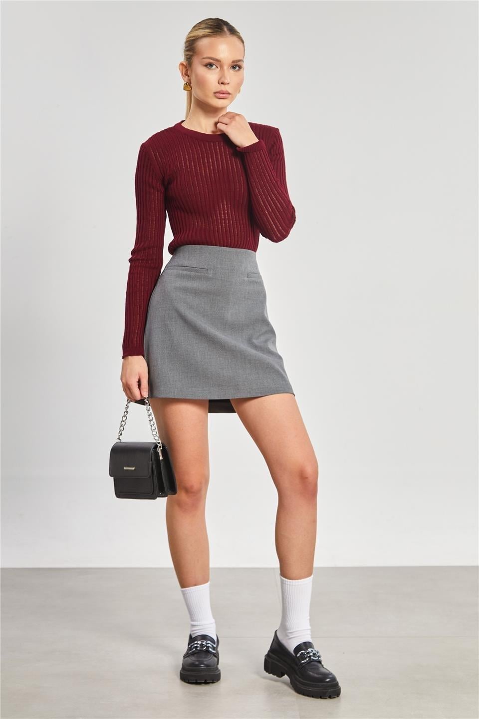 Fitilli triko body-6564 - Bordo