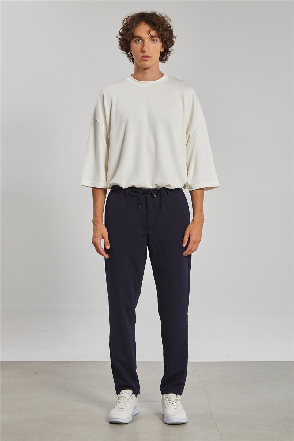 Fleto cep jogger pantolon-7002 - Lacivert