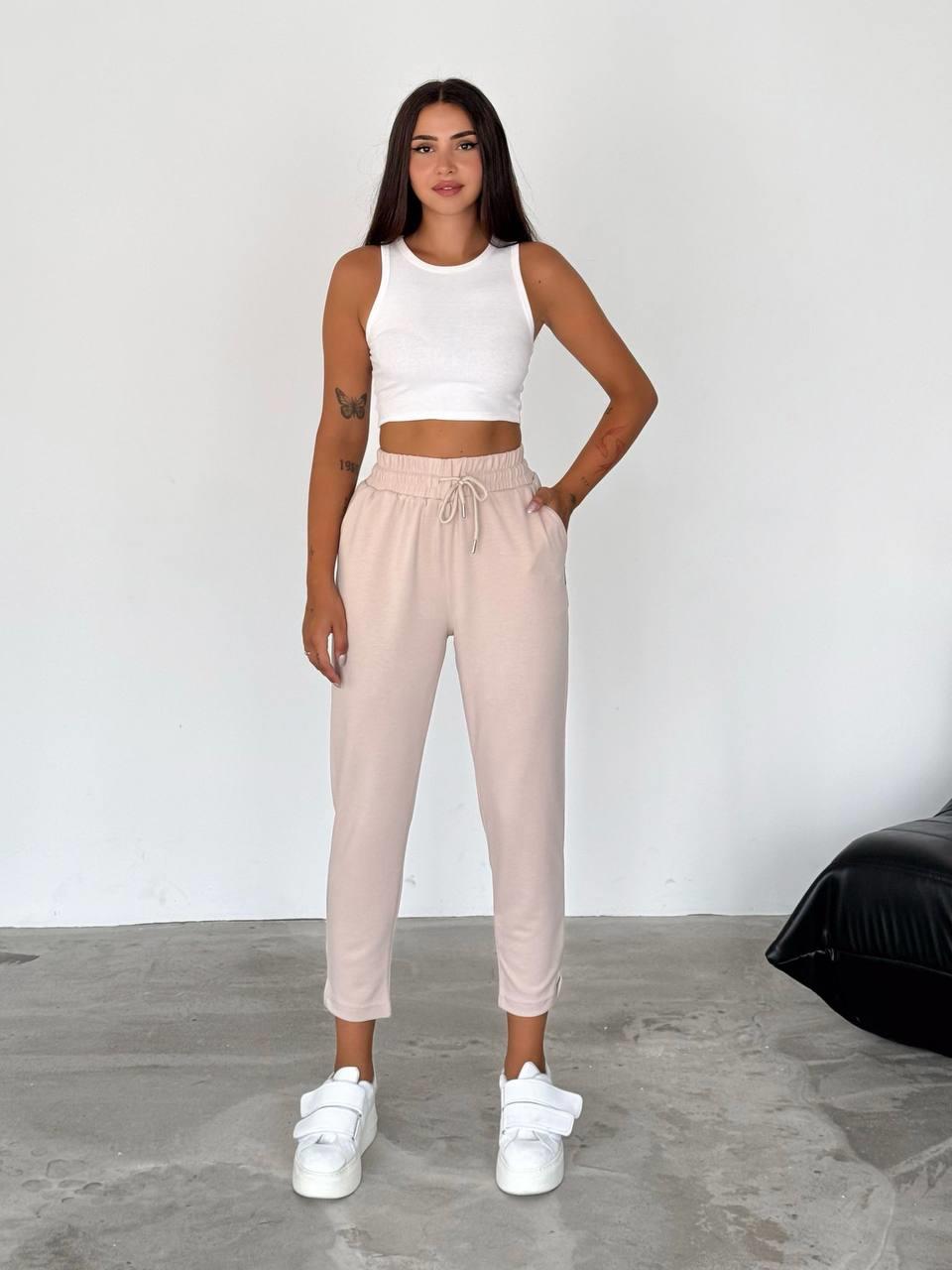 OYSHO JOGER YIRTMAÇLI PANTOLON-1425 - TAŞ