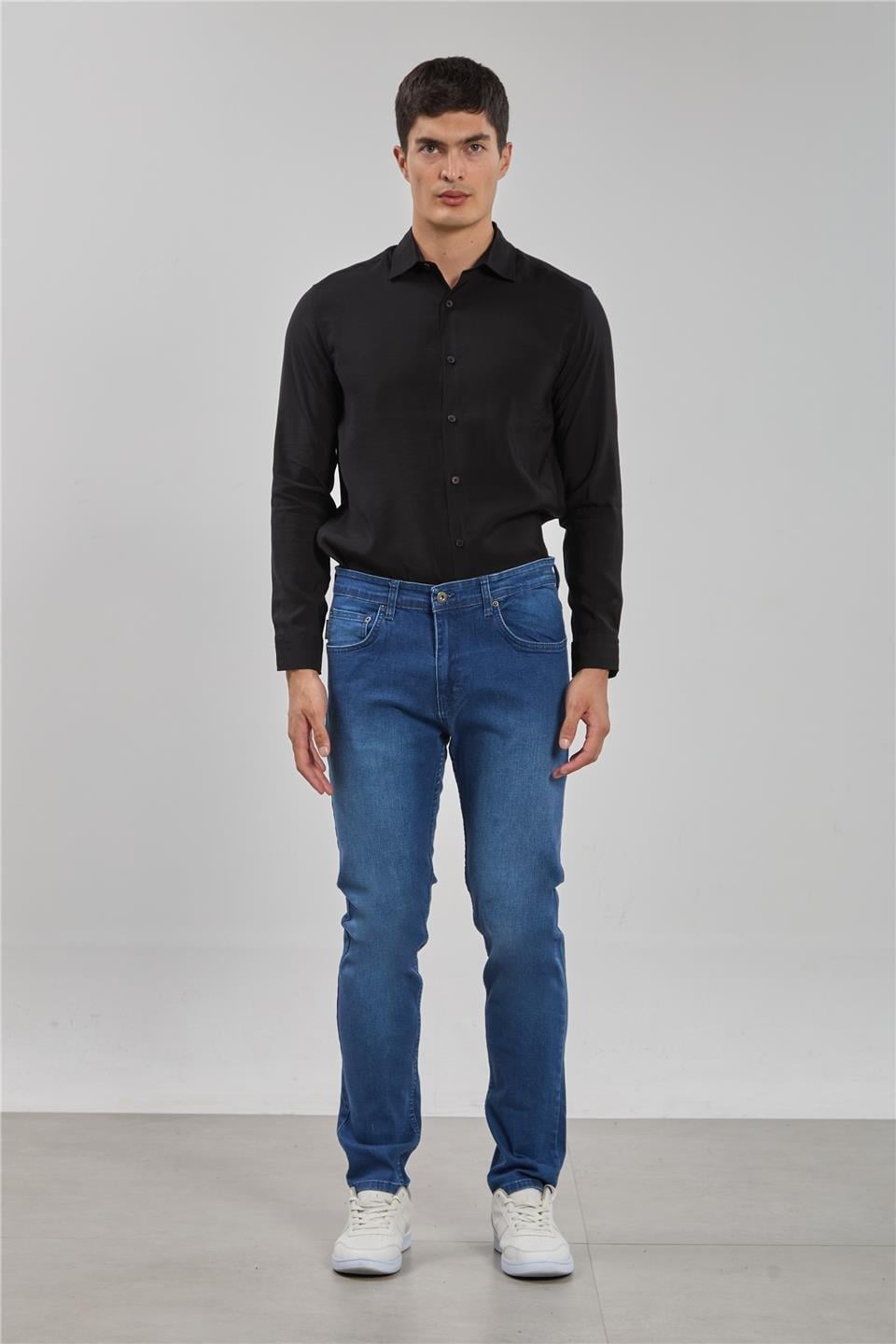 PABLO-Regular fit pantolon-5141 - Açık Mavi