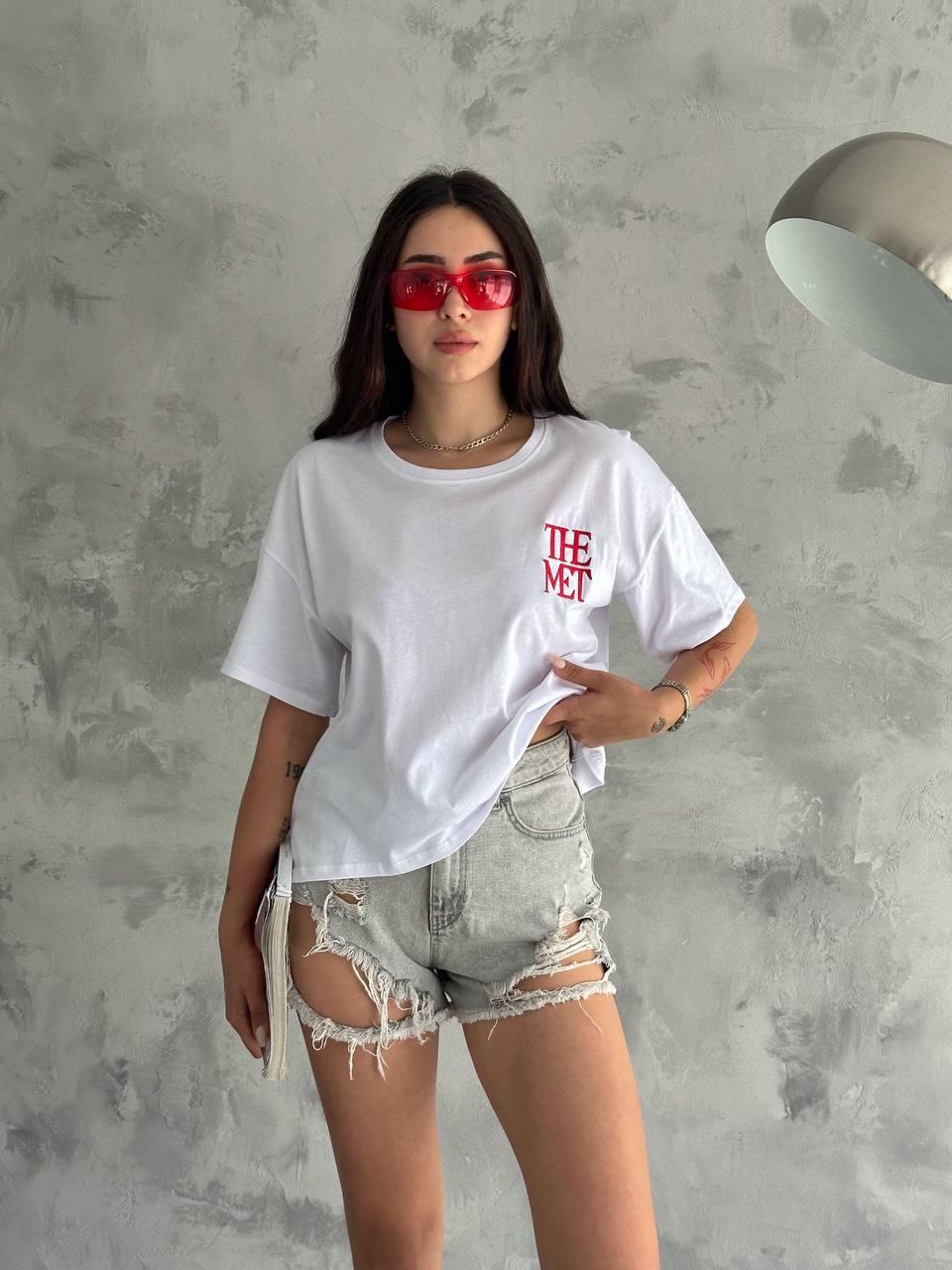 THE MET BASKILI T SHIRT 1398 BEYAZ