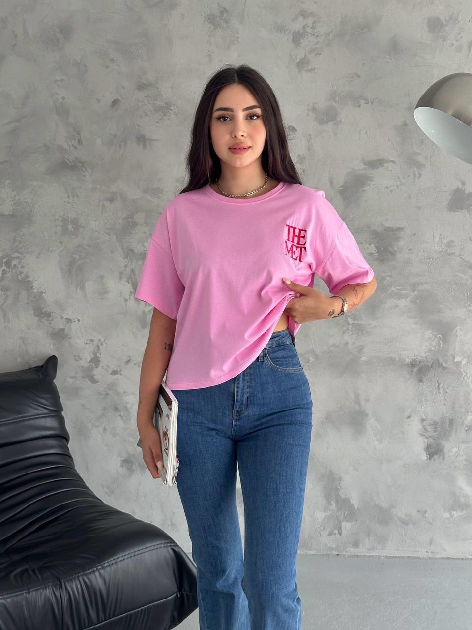 THE MET BASKILI T SHIRT 1398 PEMBE