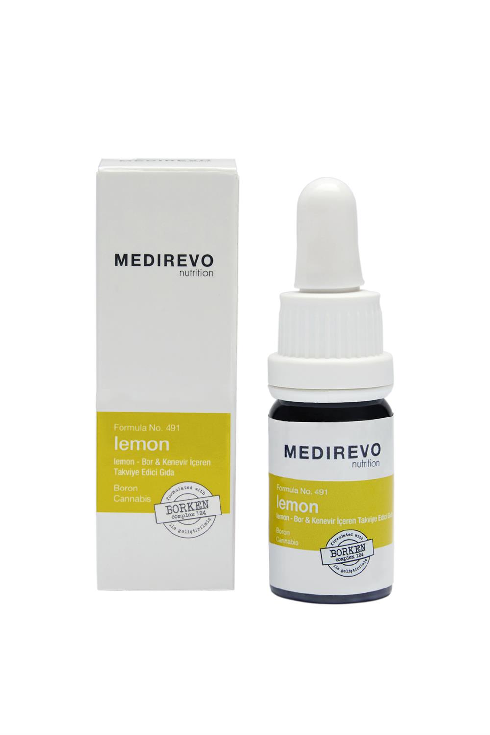 MEDIREVO -  Formula No.491 - Lemon - Bor & Kenevir İçeren Takviye Edici Gıda