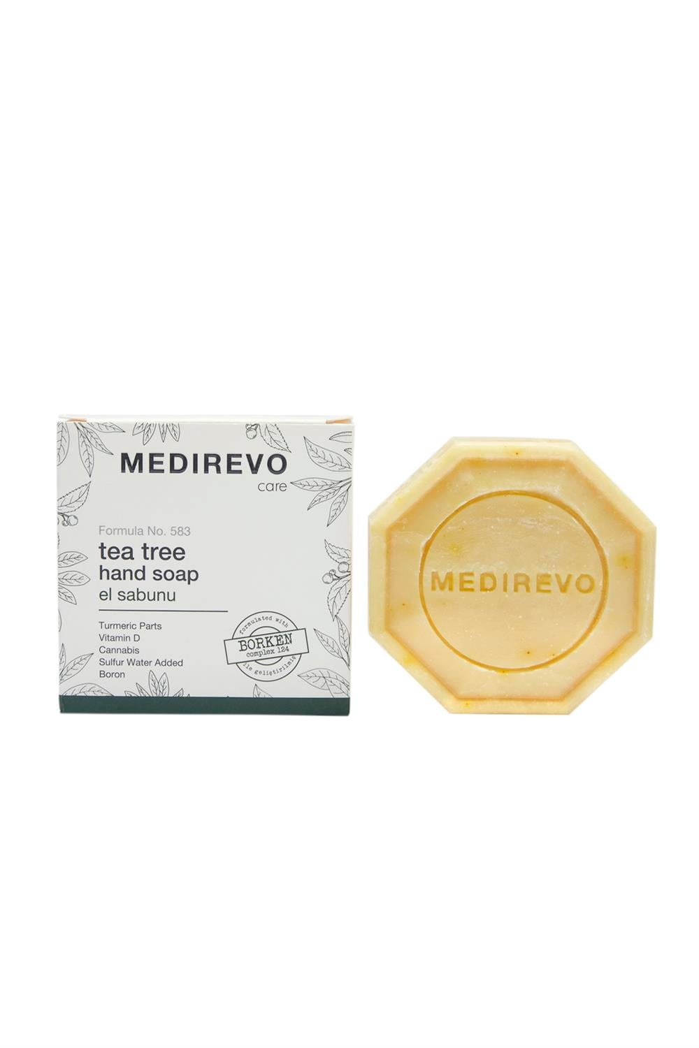 MEDIREVO -  Formula No.583 - Zerdeçal, Bor, Kenevir Tohumu Yağı, Kükürt Suyu, D Vitaminli Çay Ağacı Katı Sabun