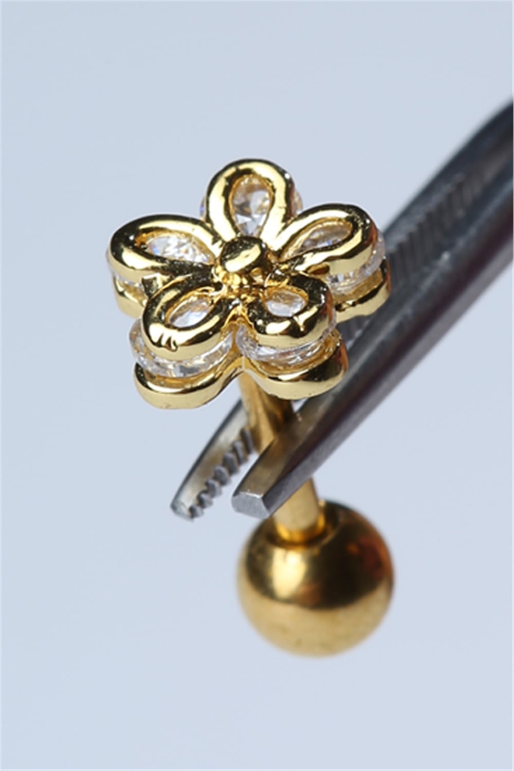 3 Boyutlu Çiçek Gold Piercing