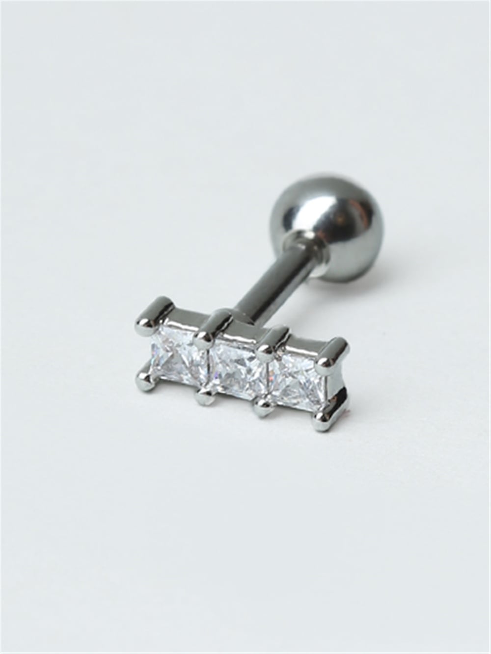 3 Kare Baget Silver Piercing 