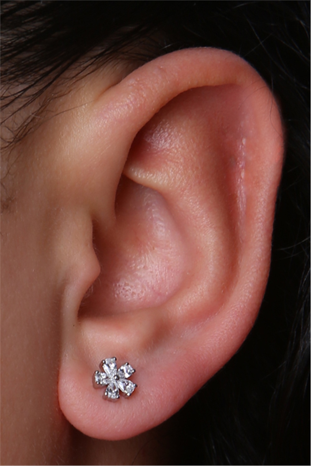 5 Damla Çiçek Silver Piercing