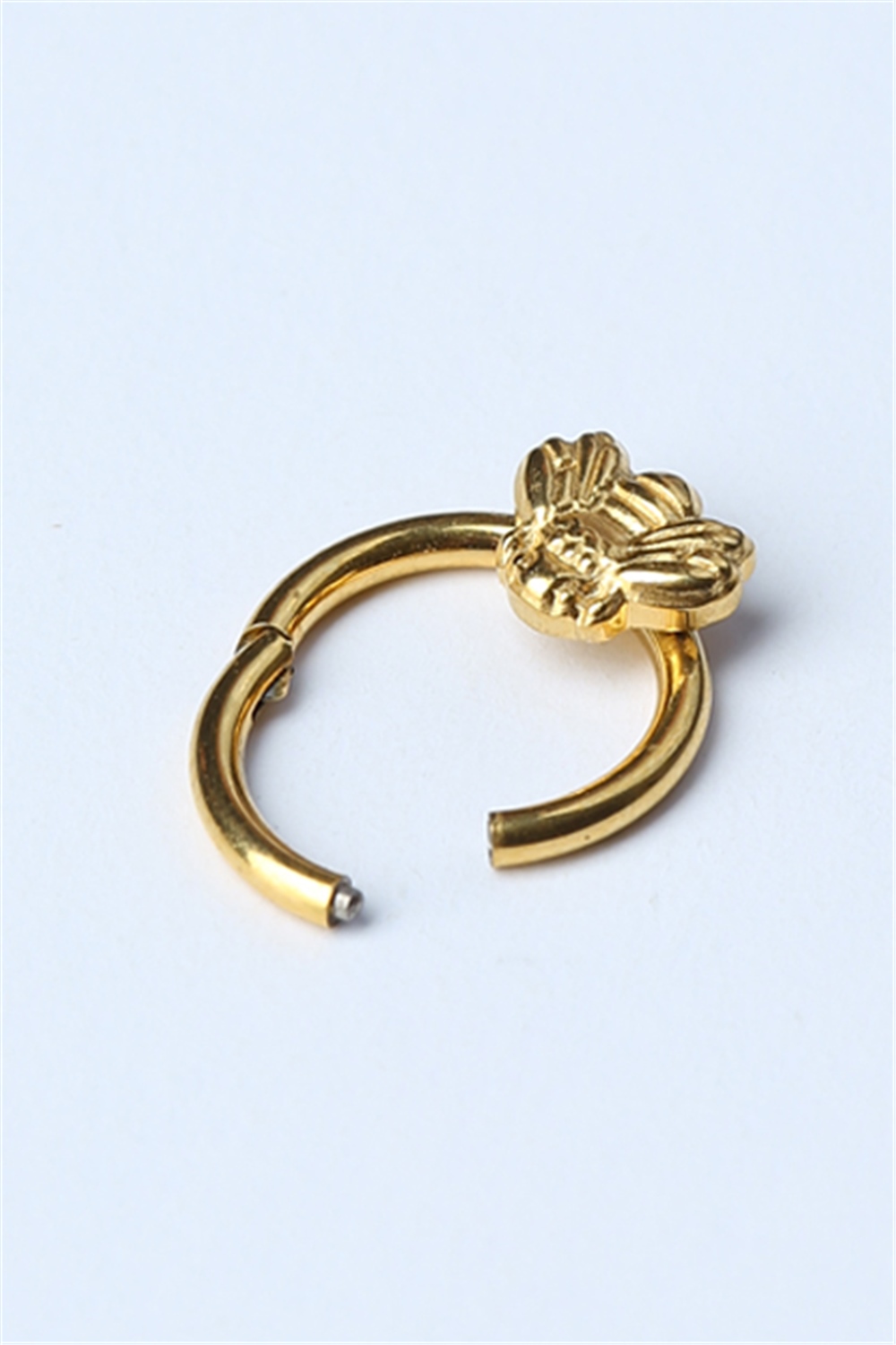 Arı Gizli Kilit Halka Gold Piercing
