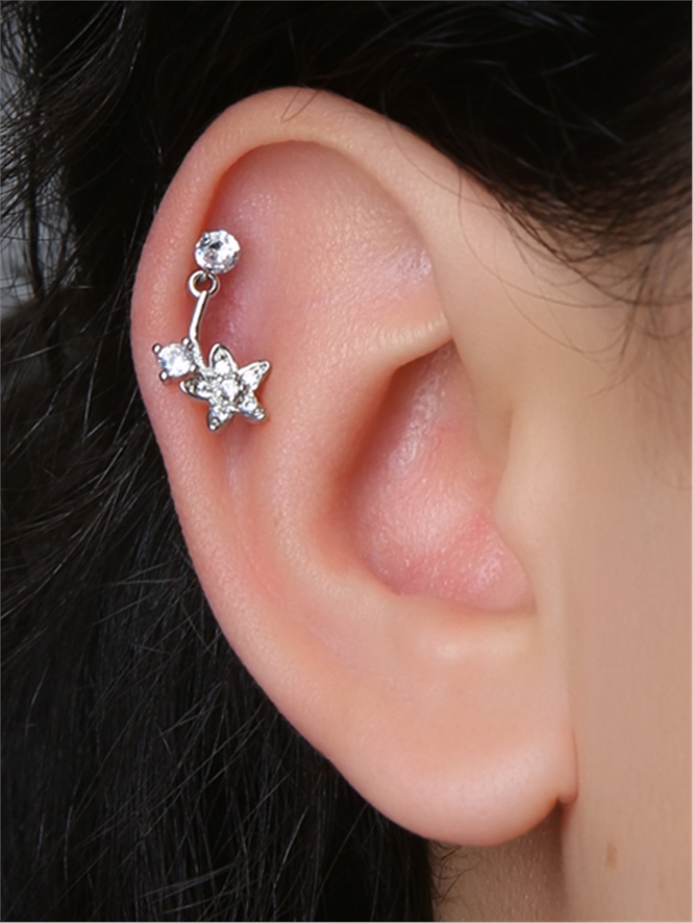 Avize Çiçek Silver Piercing