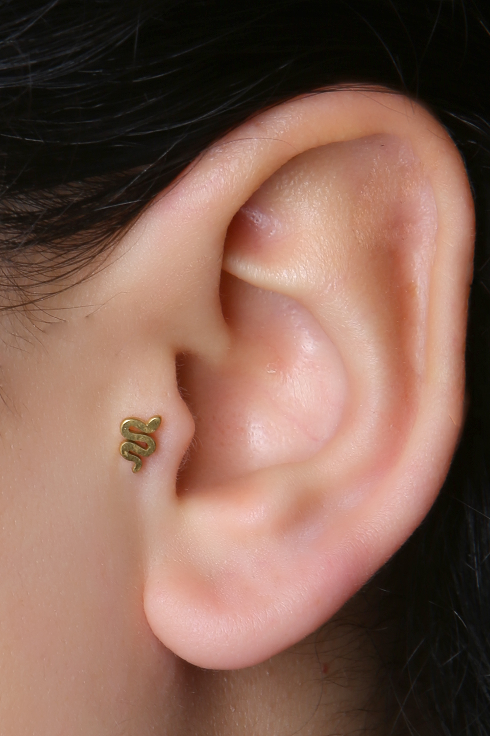 Basık Yılan Model Gold Piercing