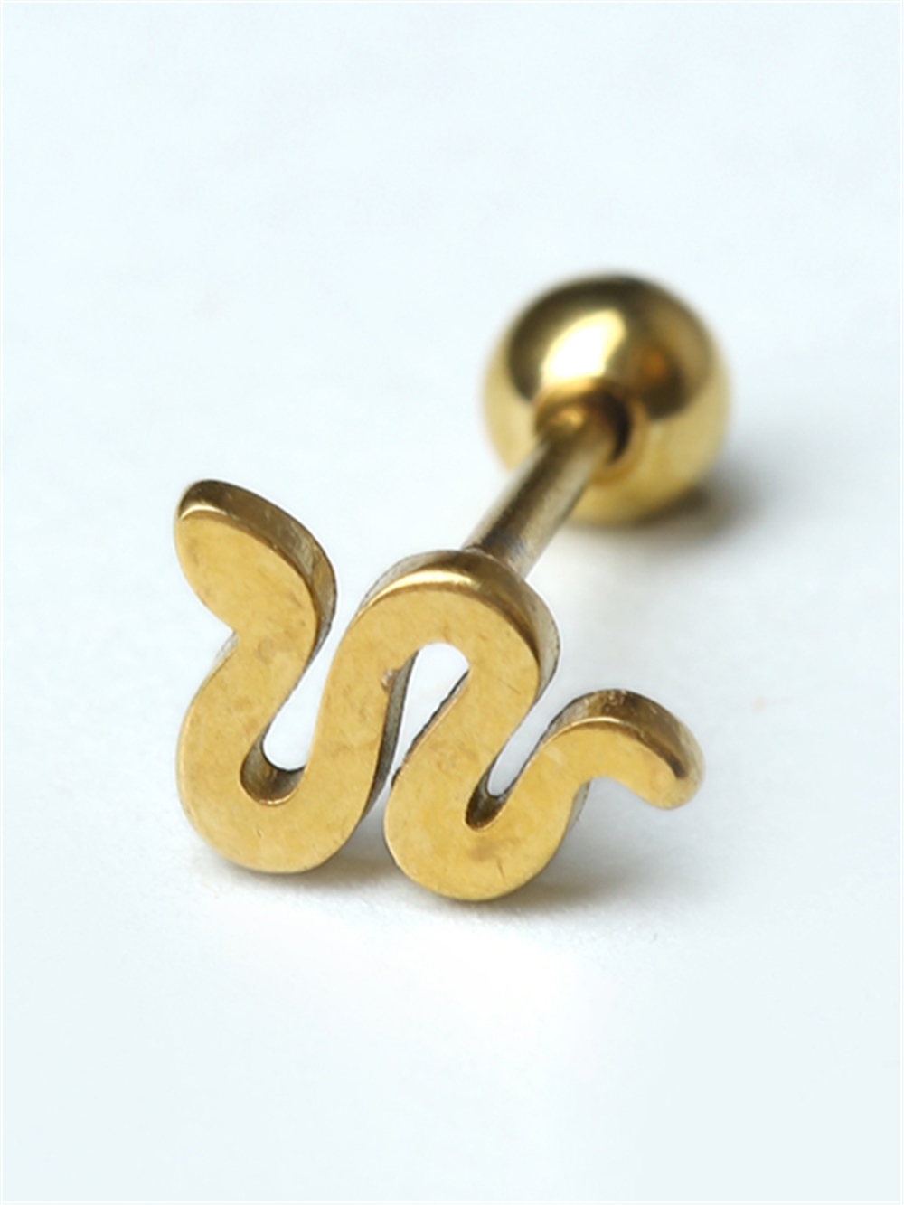 Basık Yılan Model Gold Piercing