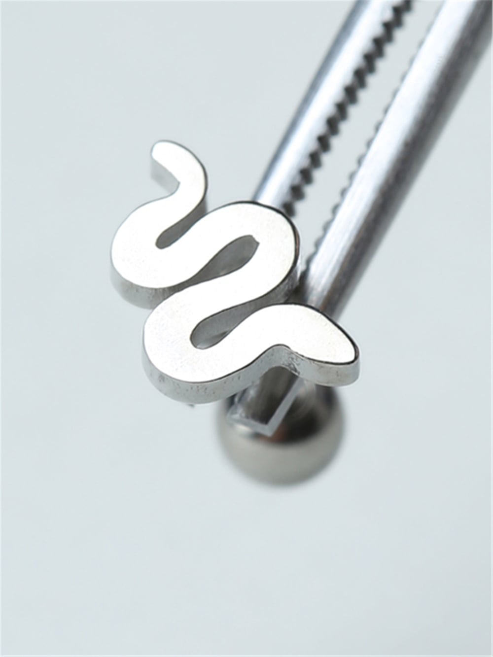 Basık Yılan Model Silver Piercing