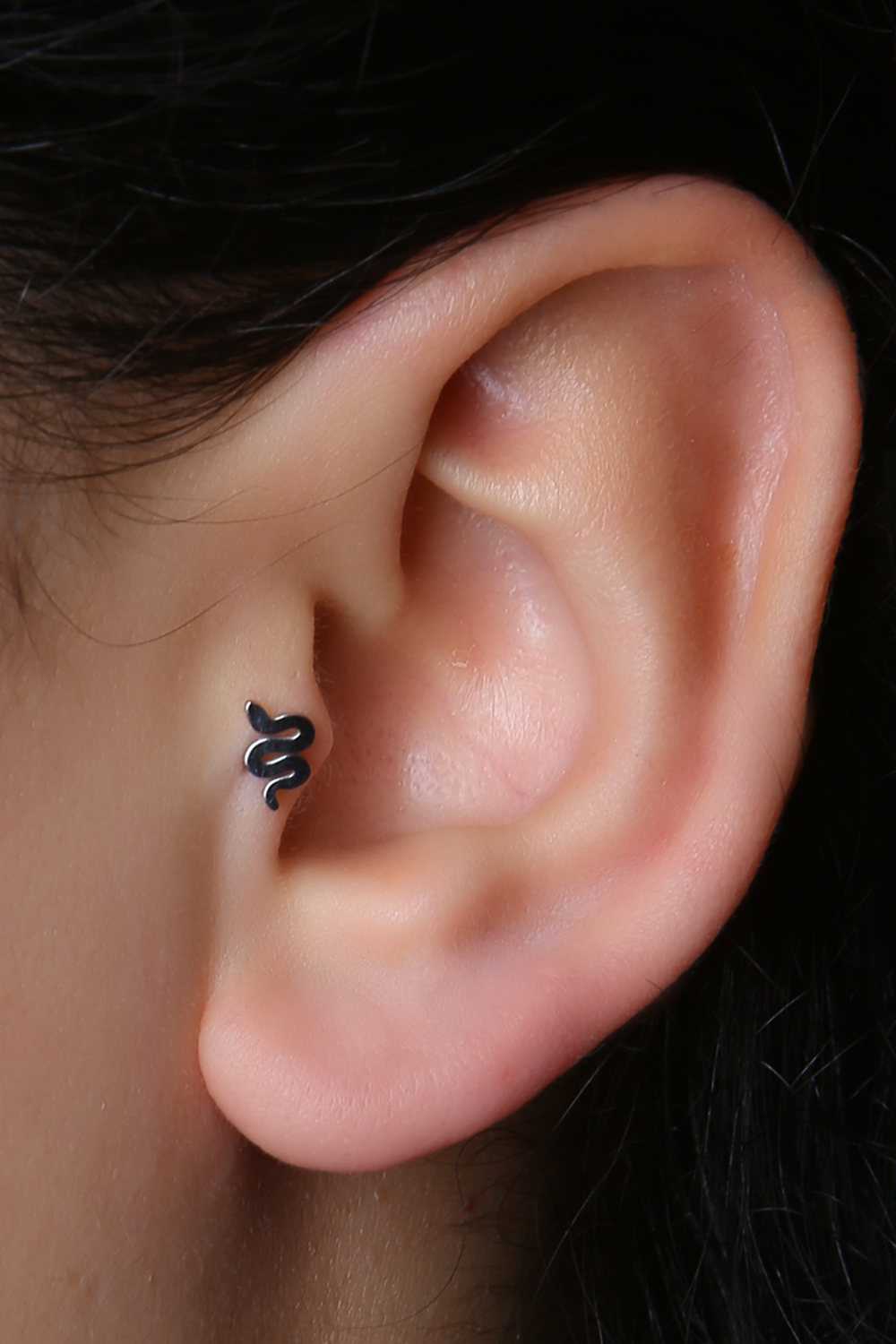 Basık Yılan Model Silver Piercing