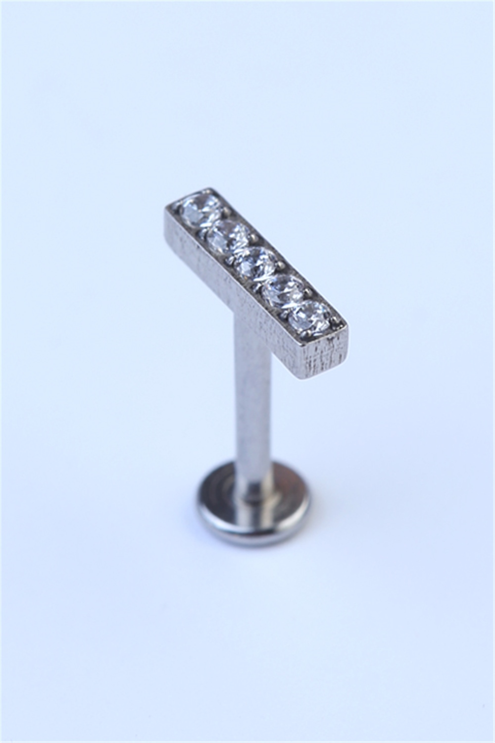 Beş Taş Baget Labret Silver Piercing