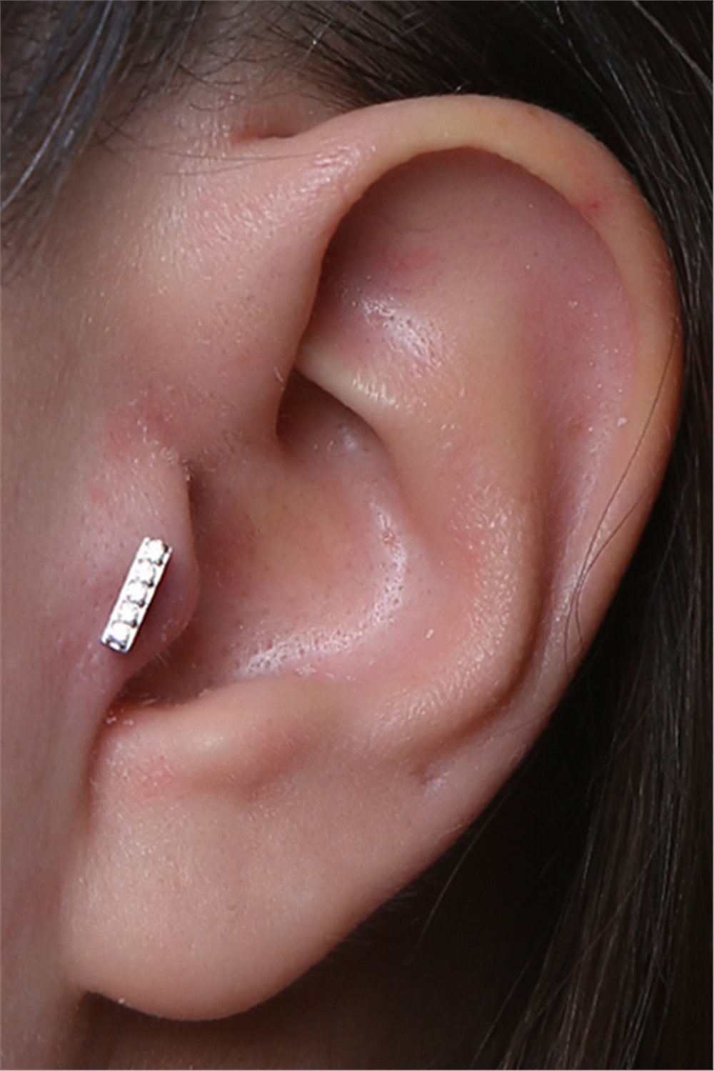 Beş Taş Baget Labret Silver Piercing