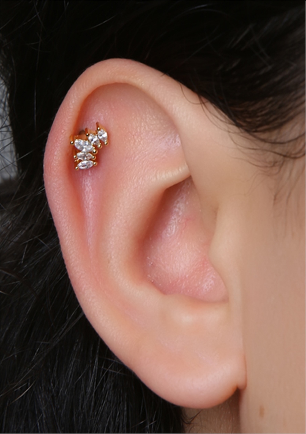Beşli Markiz Toplu Gold Piercing