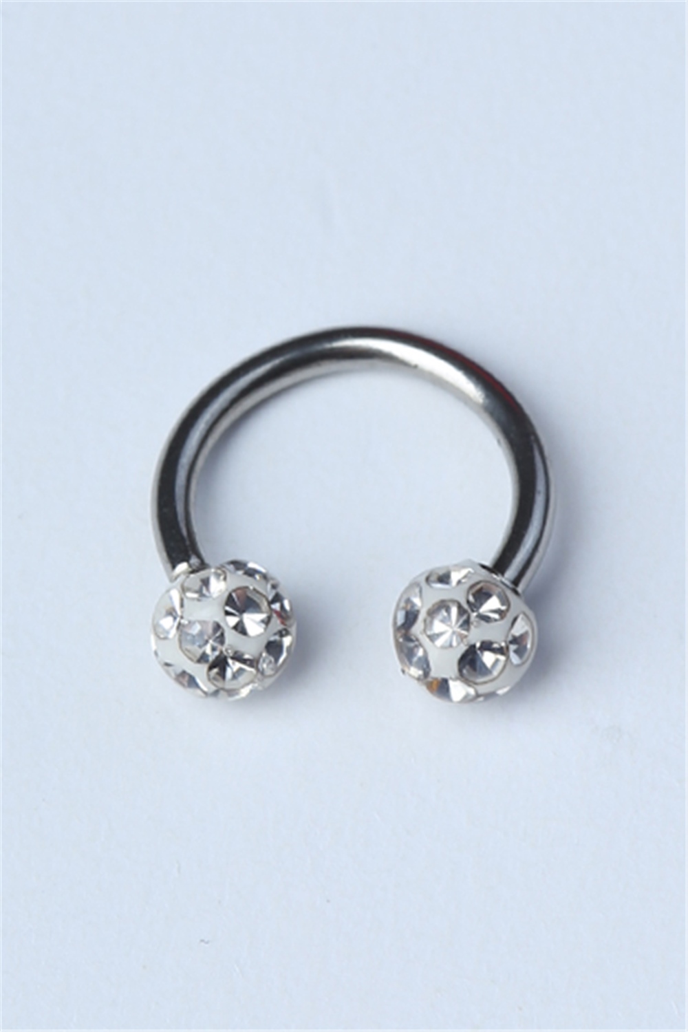 Disco Yarımay Silver Piercing