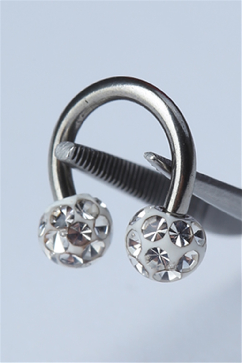 Disco Yarımay Silver Piercing