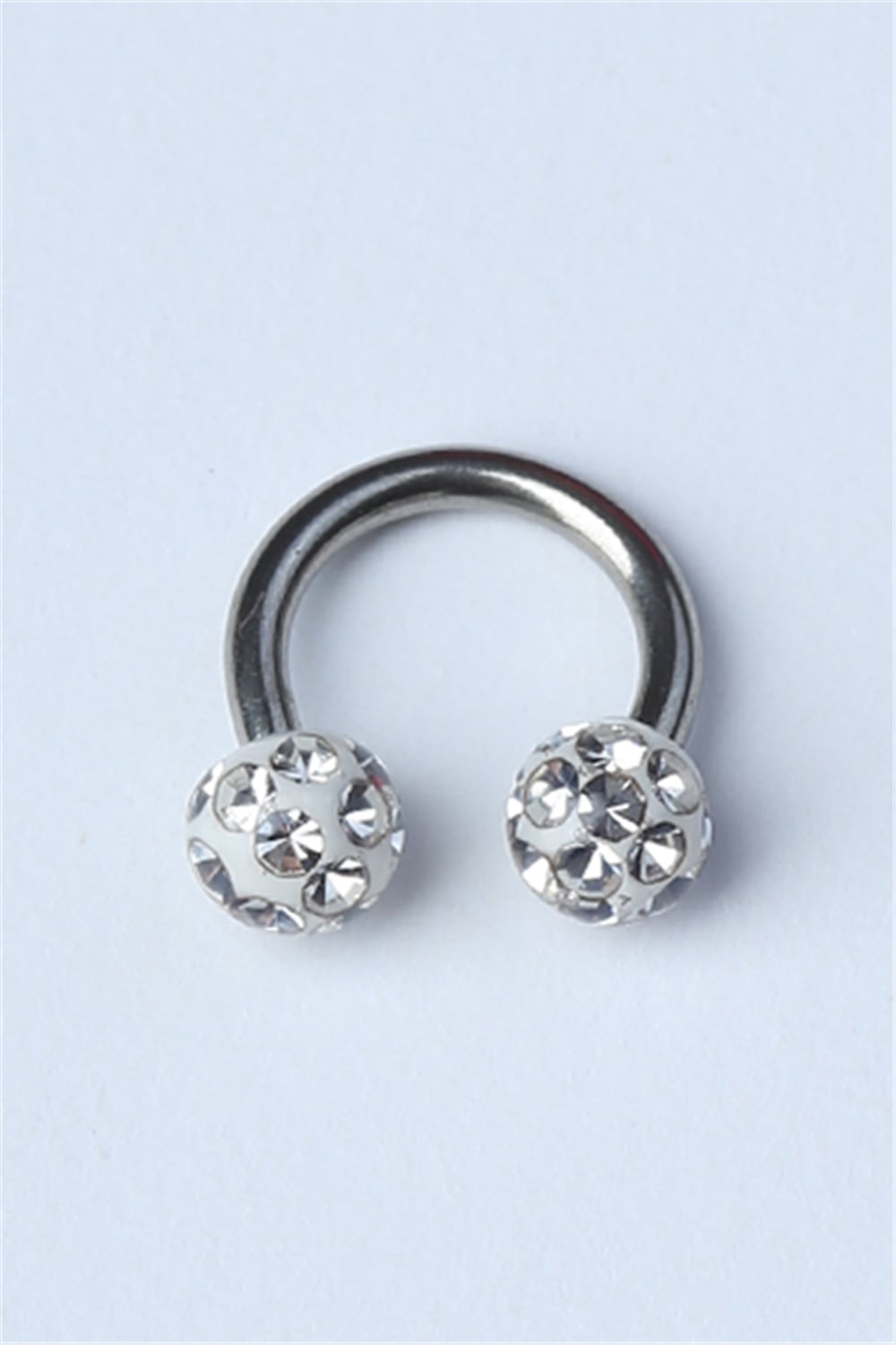 Disco Yarımay Silver Piercing