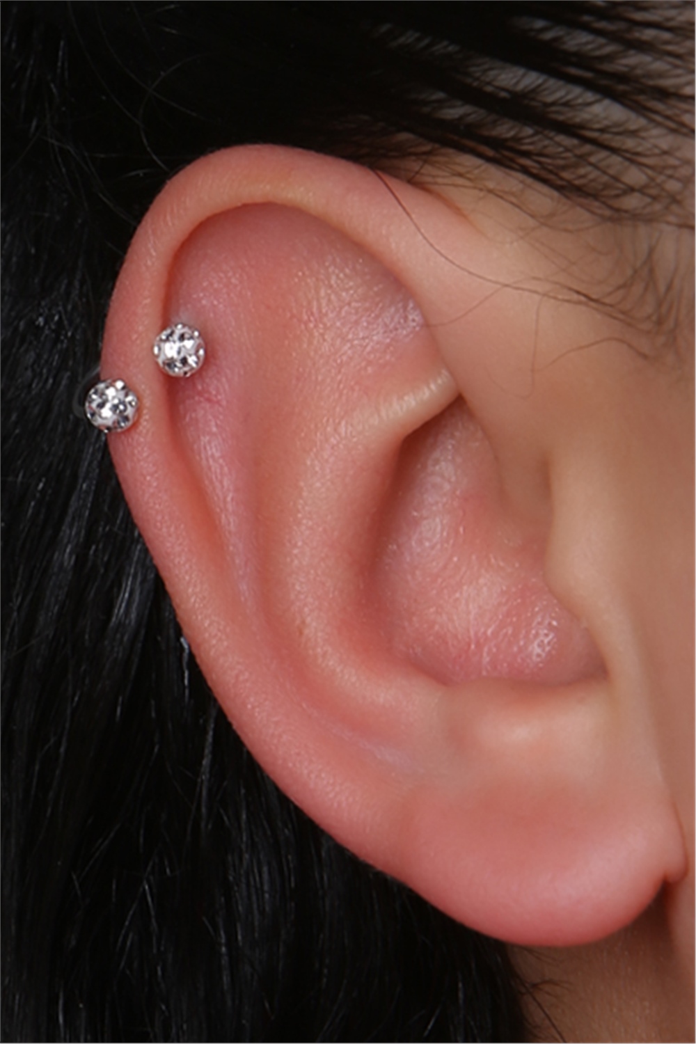 Disco Yarımay Silver Piercing