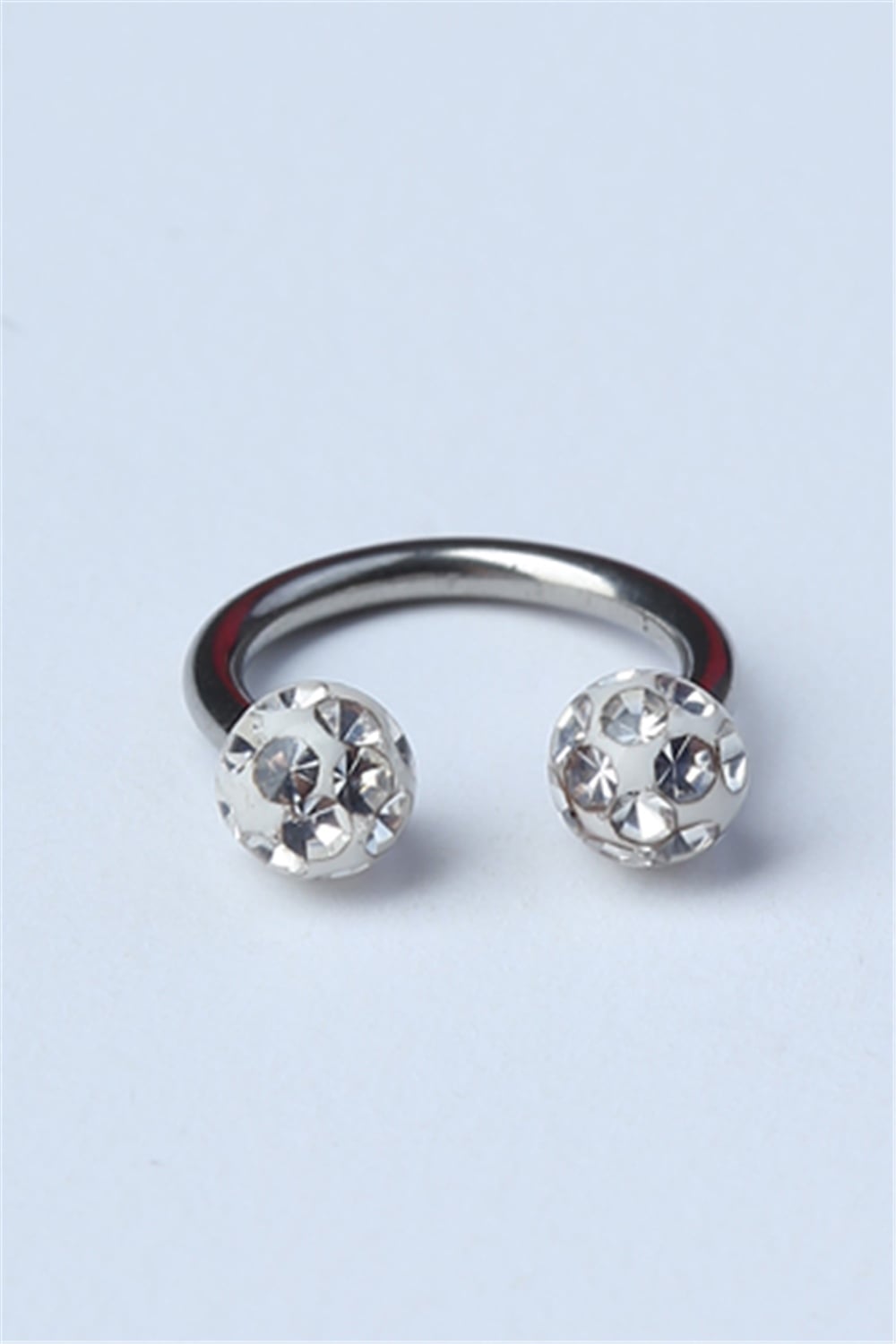 Disco Yarımay Silver Piercing