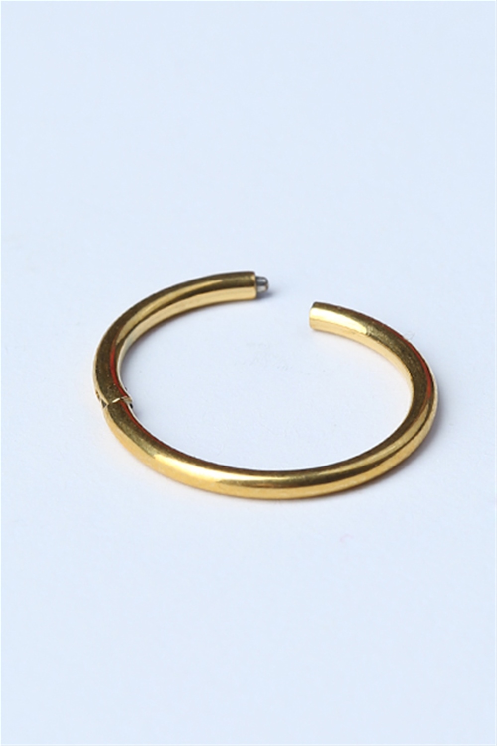 Düz Gizli Kilit Büyük Boy Halka Gold Piercing