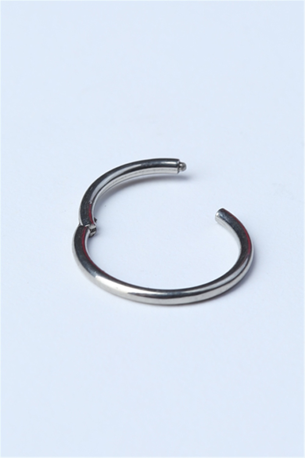 Düz Gizli Kilit Büyük Boy Halka Silver Piercing