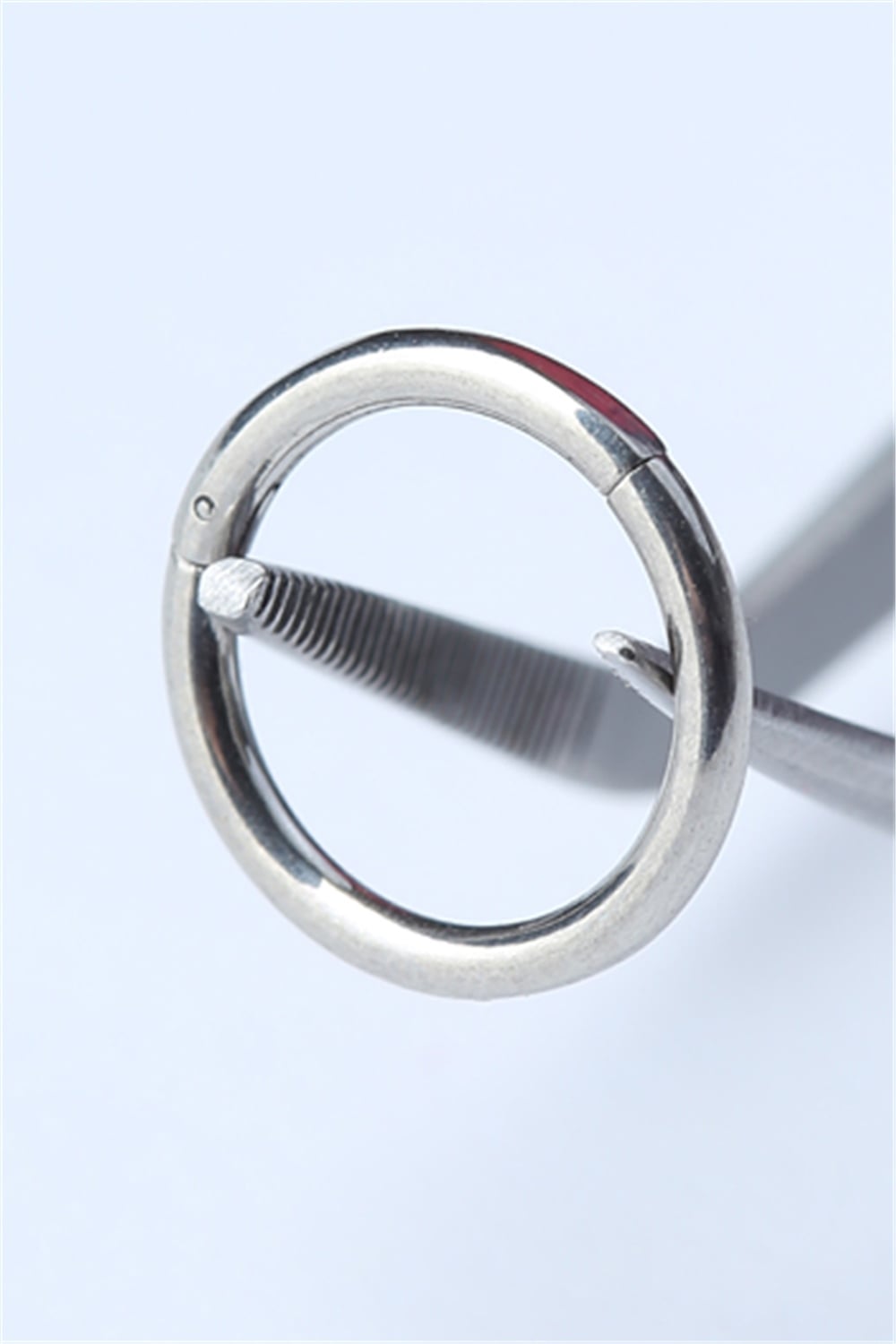 Düz Gizli Kilit Küçük Boy Halka Silver Piercing