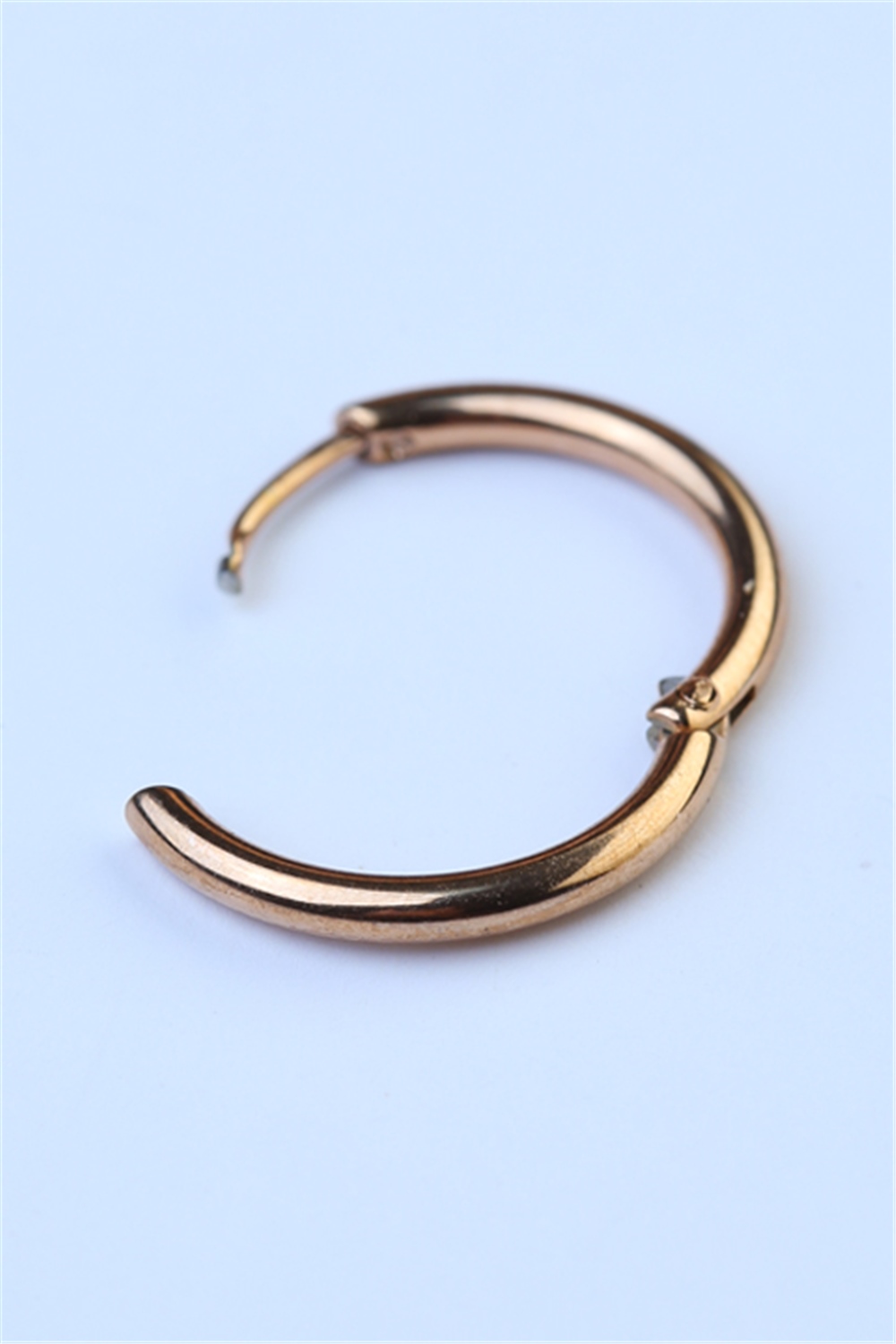 Düz Küpe (İnce) Büyük Boy Rose Gold Piercing