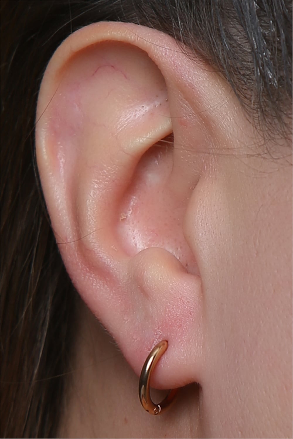 Düz Küpe (İnce) Küçük Boy Gold Piercing