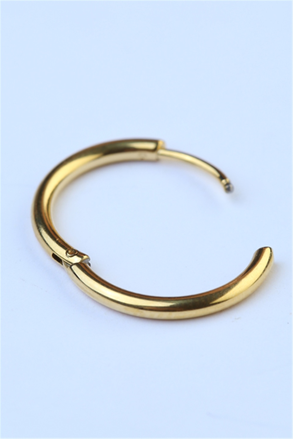 Düz Küpe (İnce) Orta Boy Gold Piercing