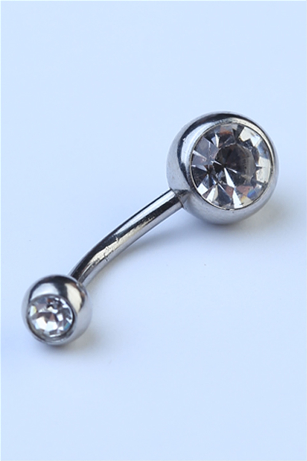 Düz Taşlı Göbek Silver Piercing