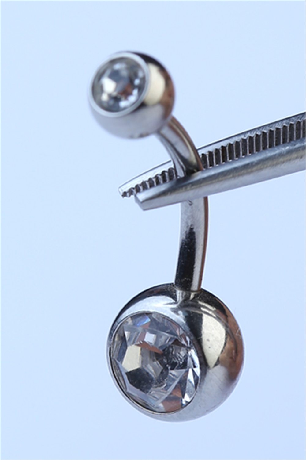 Düz Taşlı Göbek Silver Piercing