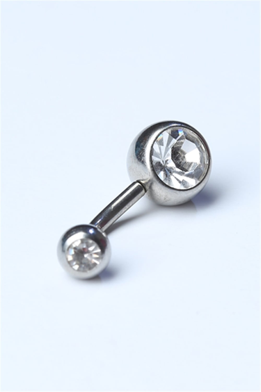 Düz Taşlı Göbek Silver Piercing