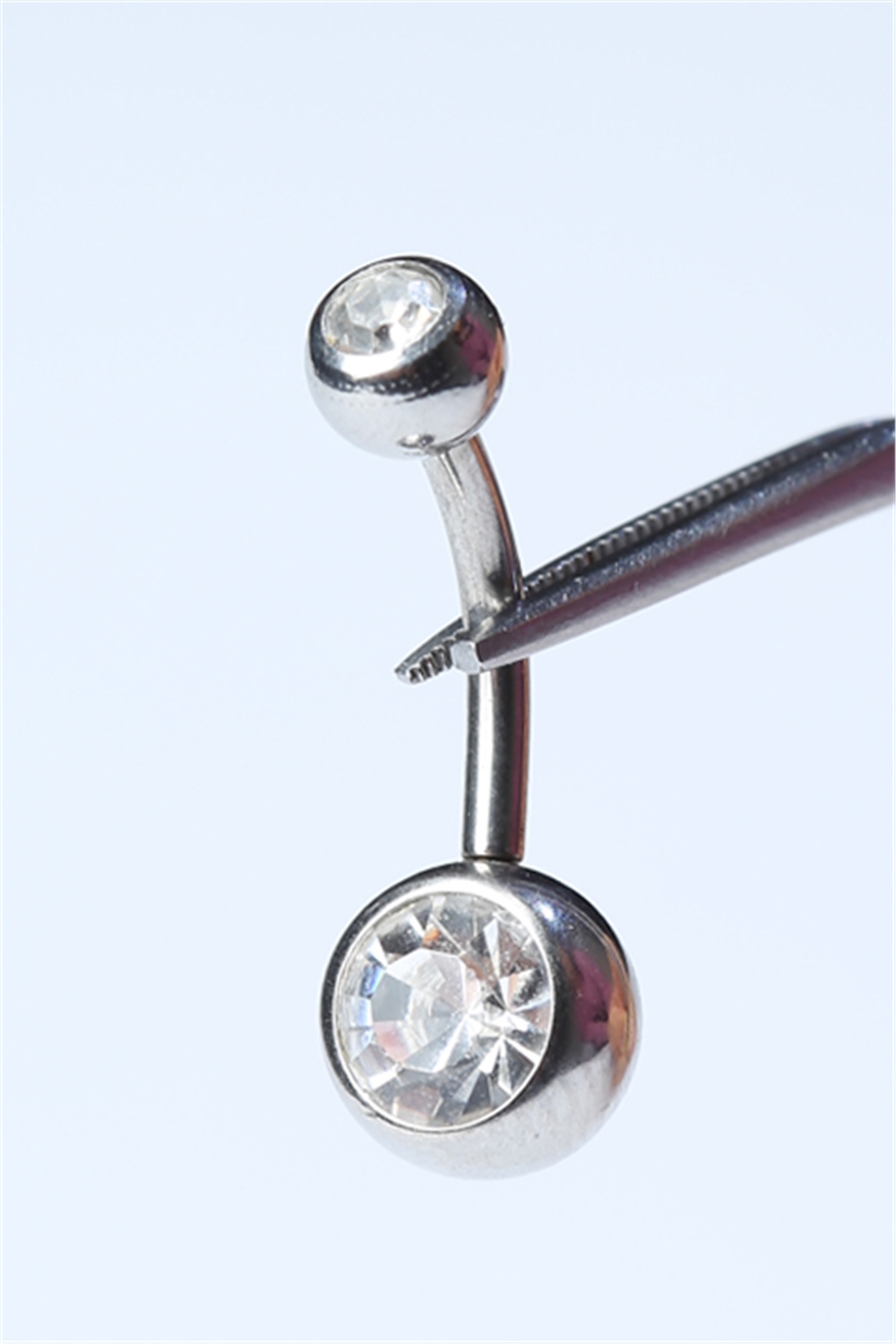 Düz Taşlı Göbek Silver Piercing