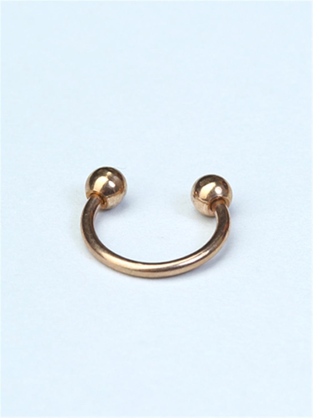 Düz Yarımay Rose Gold Piercing