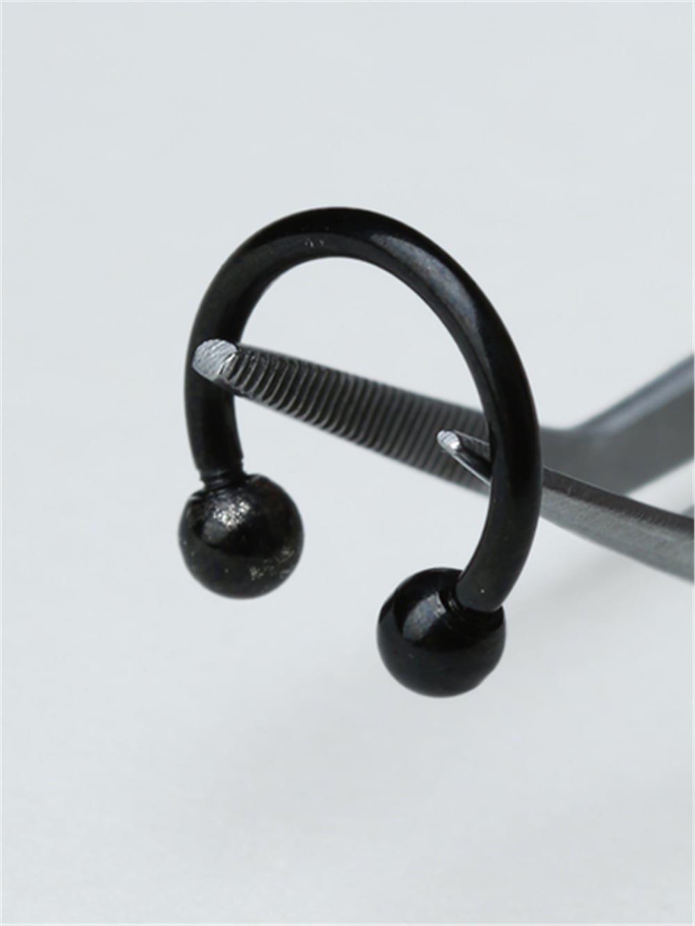 Düz Yarımay Siyah Piercing