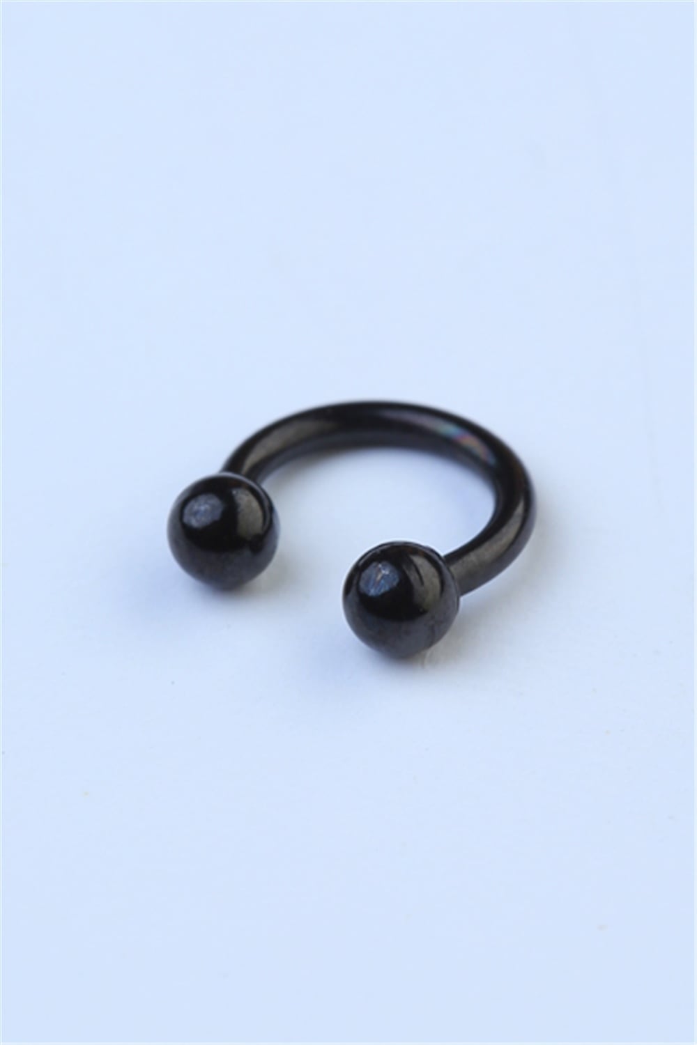 Düz Yarımay Siyah Piercing